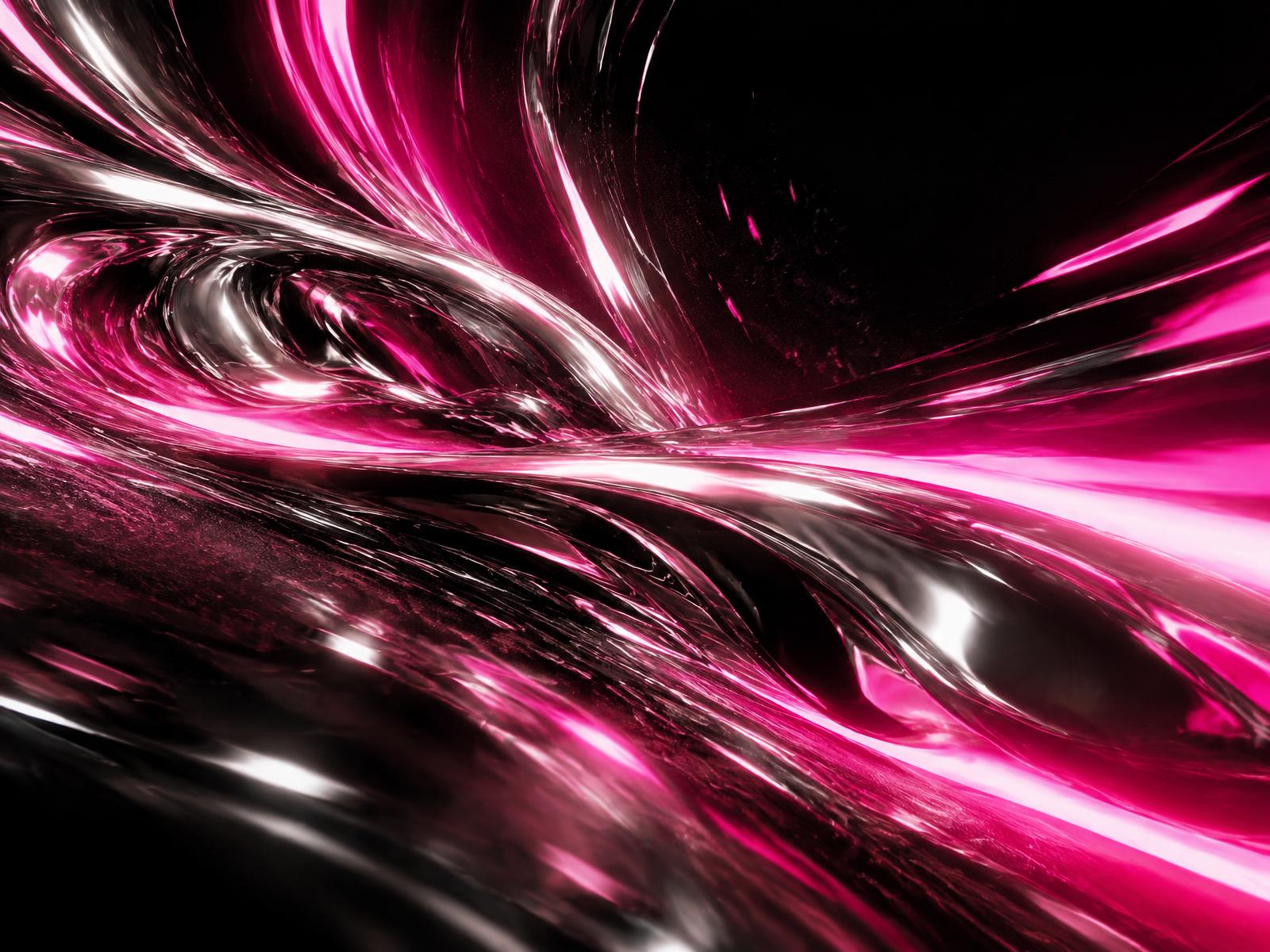 Amber liquid glass ribbon on black